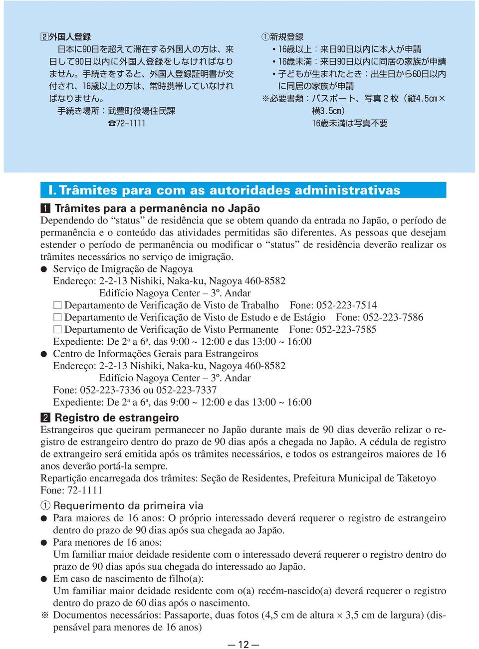 As pessoas que desejam estender o período de permanência ou modificar o status de residência deverão realizar os trâmites necessários no serviço de imigração.