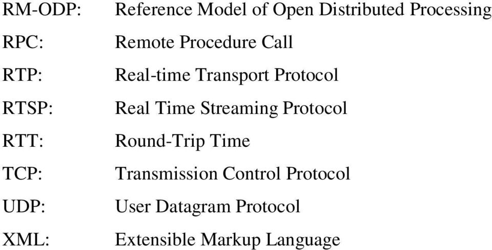 Transport Protocol Real Time Streaming Protocol Round-Trip Time