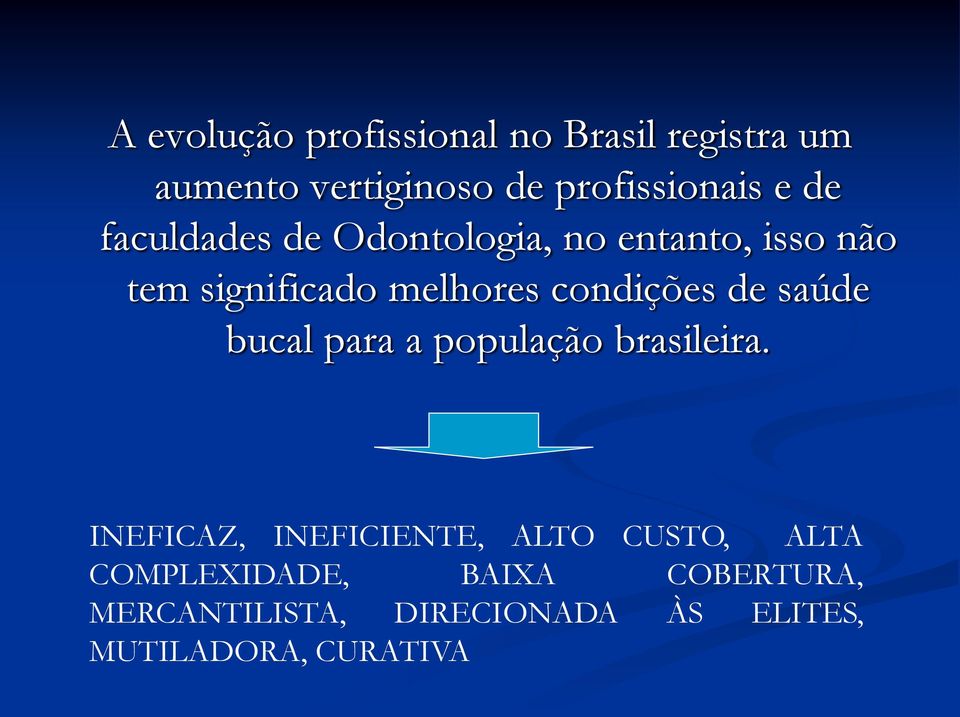 de saúde bucal para a população brasileira.