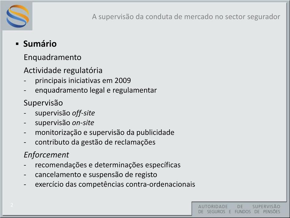 supervisão da publicidade - contributo da gestão de reclamações Enforcement - recomendações e