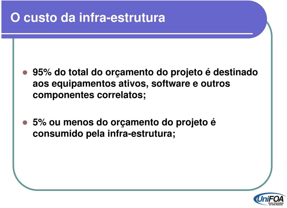 software e outros componentes correlatos; 5% ou