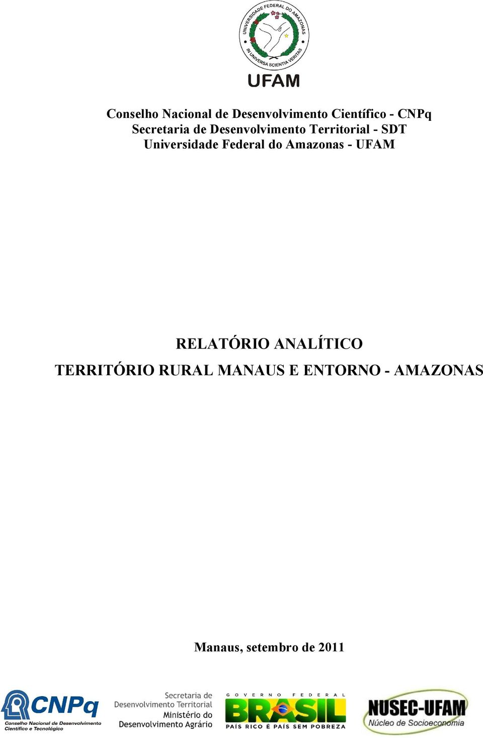 Universidade Federal do Amazonas - UFAM RELATÓRIO