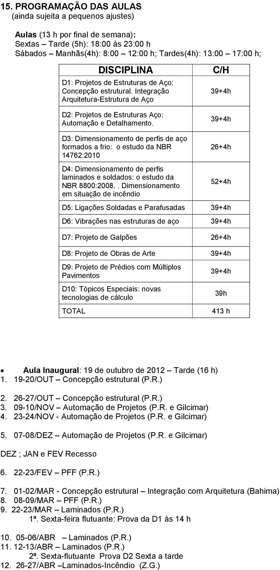 D3: Dimensionamento de perfis de aço formados a frio: o estudo da NBR 14762:2010 D4: Dimensionamento de perfis laminados e soldados: o estudo da NBR 8800:2008.