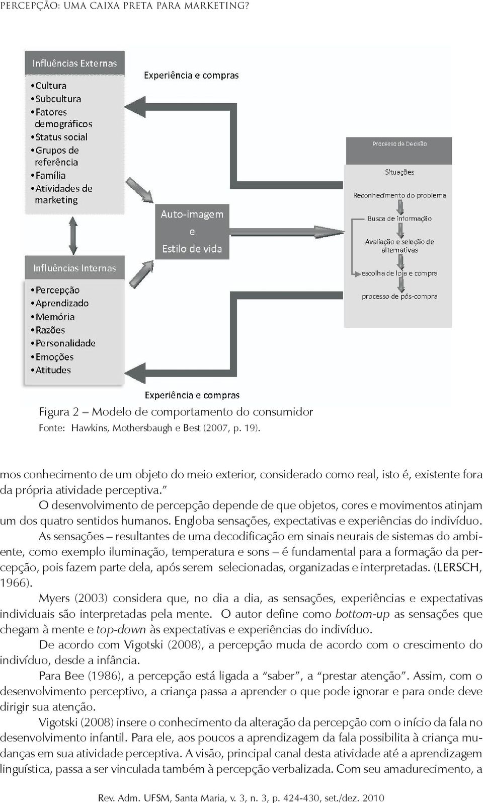 O desenvolvimento de percepção depende de que objetos, cores e movimentos atinjam um dos quatro sentidos humanos. Engloba sensações, expectativas e experiências do indivíduo.