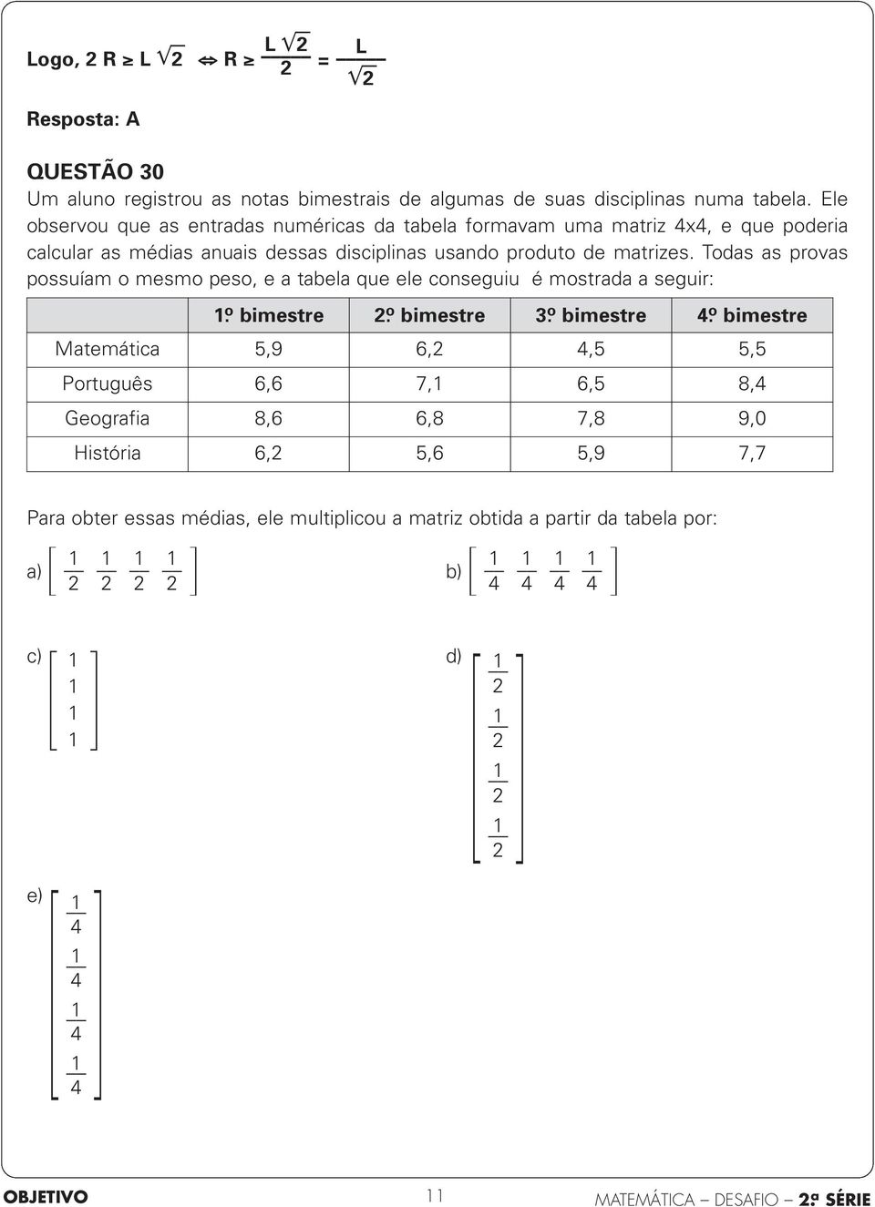 matrizes.