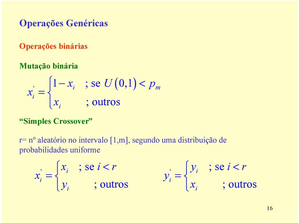 no intervalo [1,m], segundo uma distribuição de probabilidades