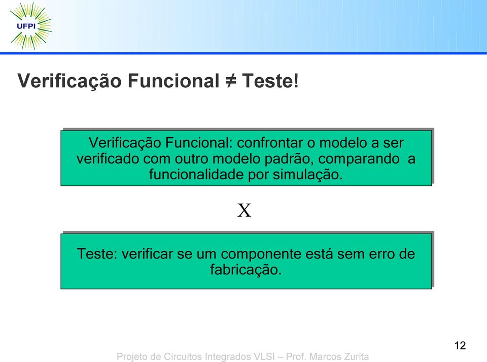 verificado com outro modelo padrão, comparando a