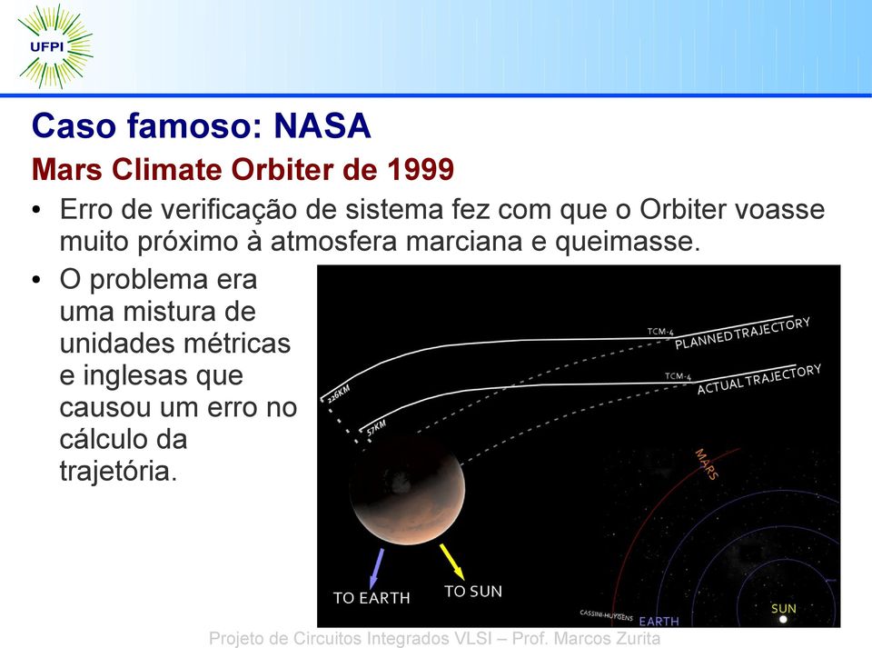 próximo à atmosfera marciana e queimasse.