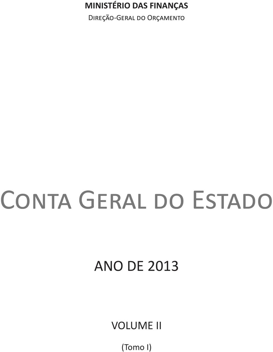 Orçamento Conta Geral do