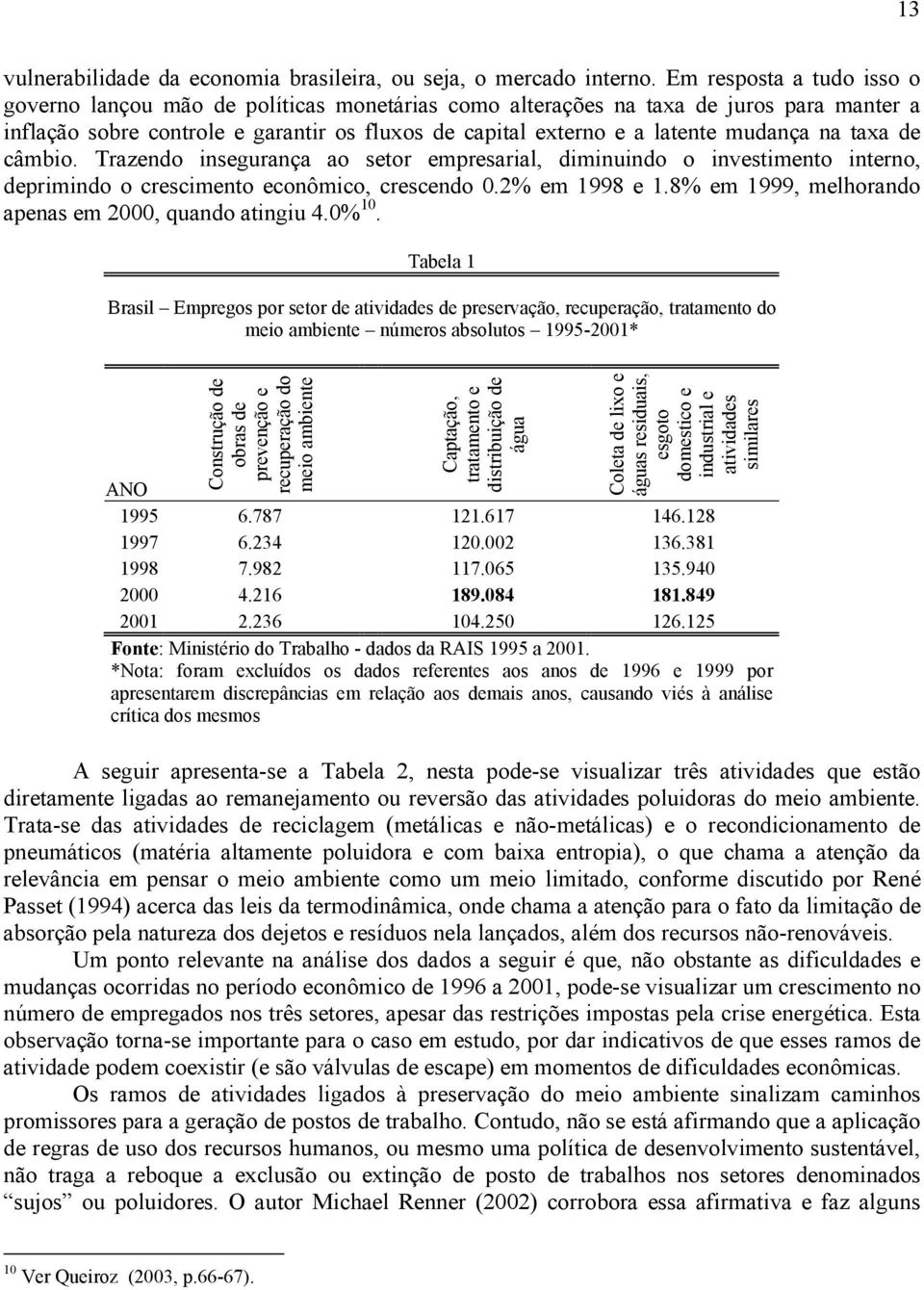 na taxa de câmbio. Trazendo insegurança ao setor empresarial, diminuindo o investimento interno, deprimindo o crescimento econômico, crescendo 0.2% em 1998 e 1.