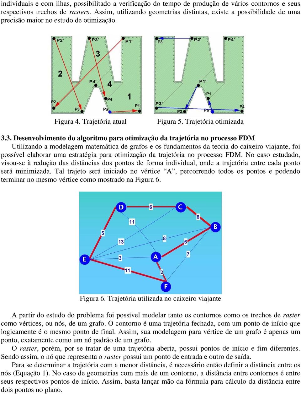 3. Desenvolvimento do algoritmo para otimização da trajetória no processo FDM Utilizando a modelagem matemática de grafos e os fundamentos da teoria do caixeiro viajante, foi possível elaborar uma