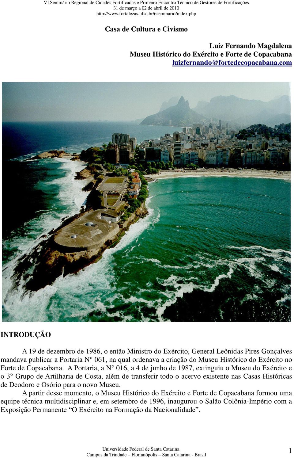 Forte de Copacabana.