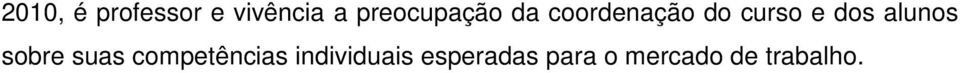 dos alunos sobre suas competências