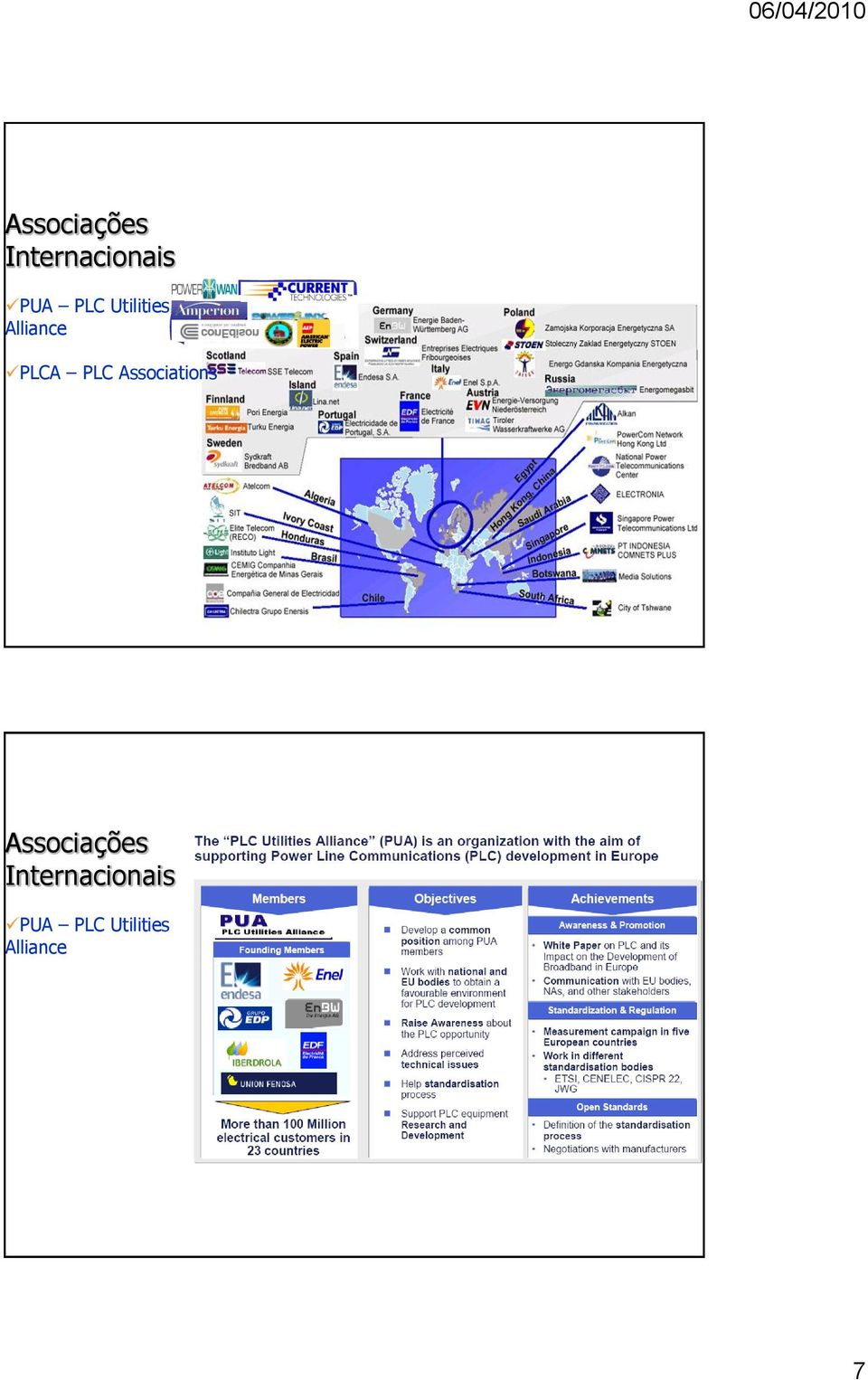 Associations  PUA PLC Utilities