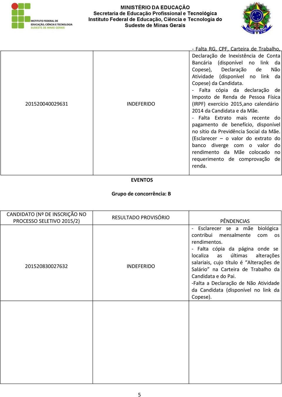 - Falta Extrato mais recente do pagamento de benefício, disponível no sítio da Previdência Social da Mãe.