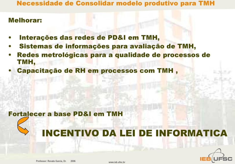 Redes metrológicas para a qualidade de processos de TMH, Capacitação de RH
