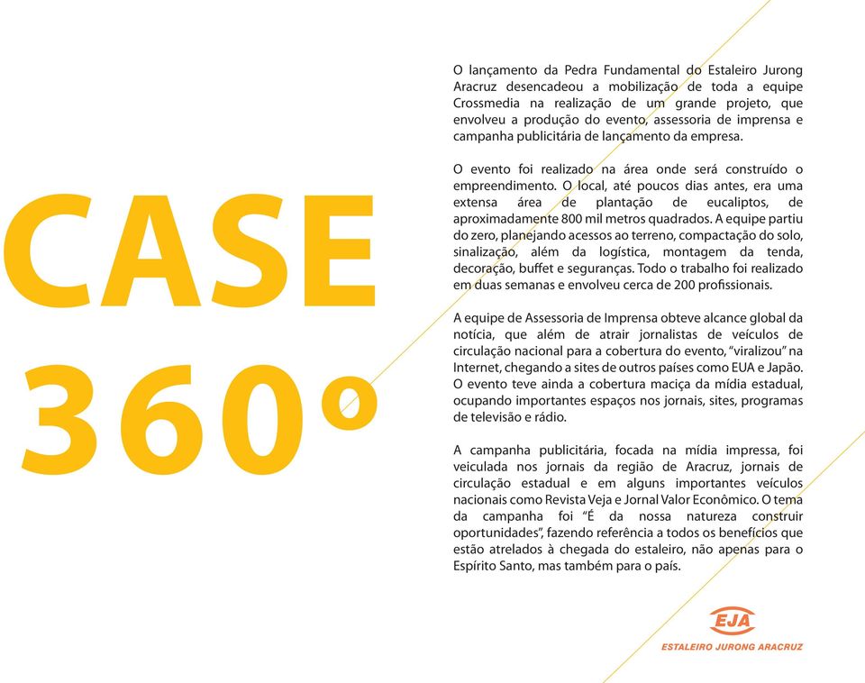 O local, até poucos dias antes, era uma extensa área de plantação de eucaliptos, de aproximadamente 800 mil metros quadrados.