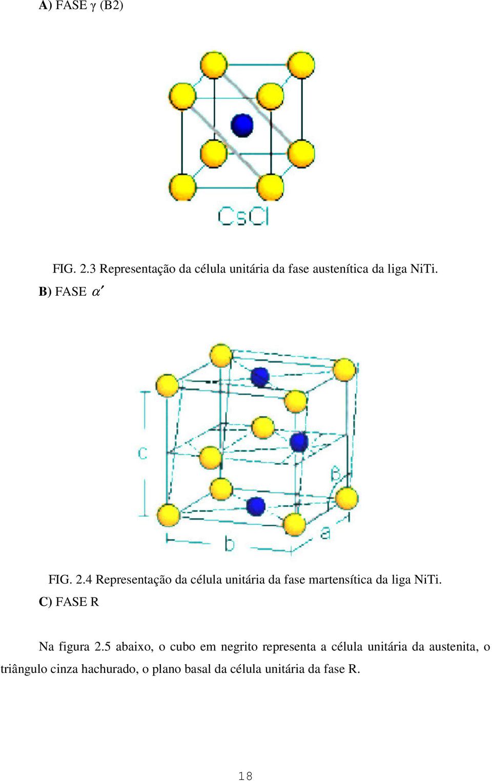 4 Representação da célula unitária da fase martensítica da liga NiTi.