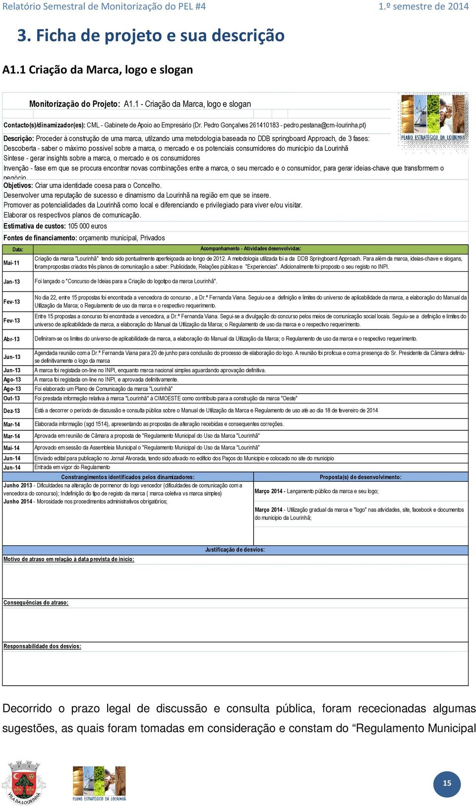 pt) Descrição: Proceder à construção de uma marca, utilzando uma metodologia baseada no DDB springboard Approach, de 3 fases: Descoberta - saber o máximo possivel sobre a marca, o mercado e os