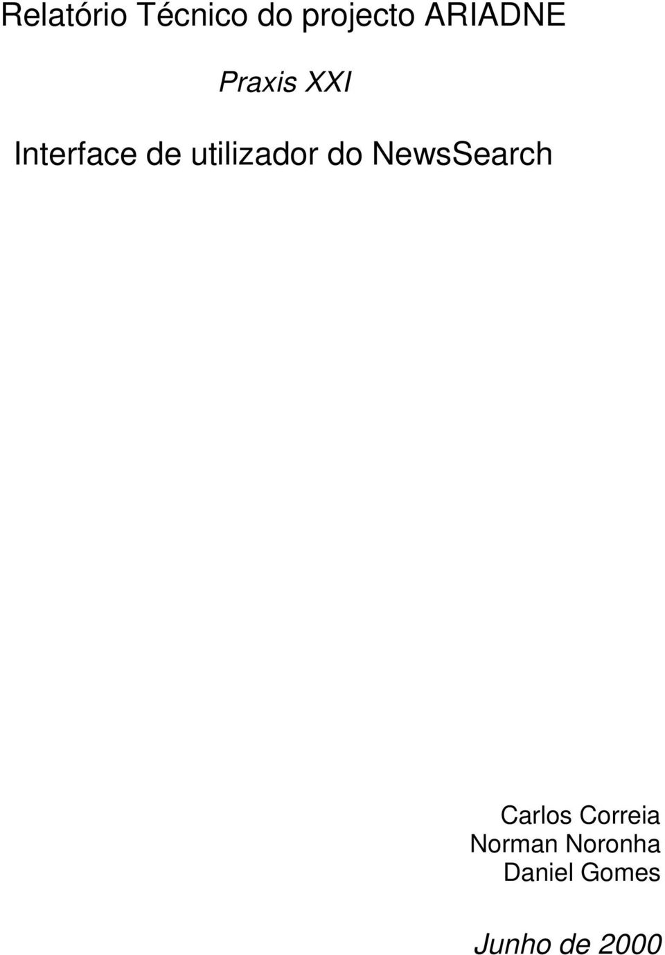 utilizador do NewsSearch Carlos