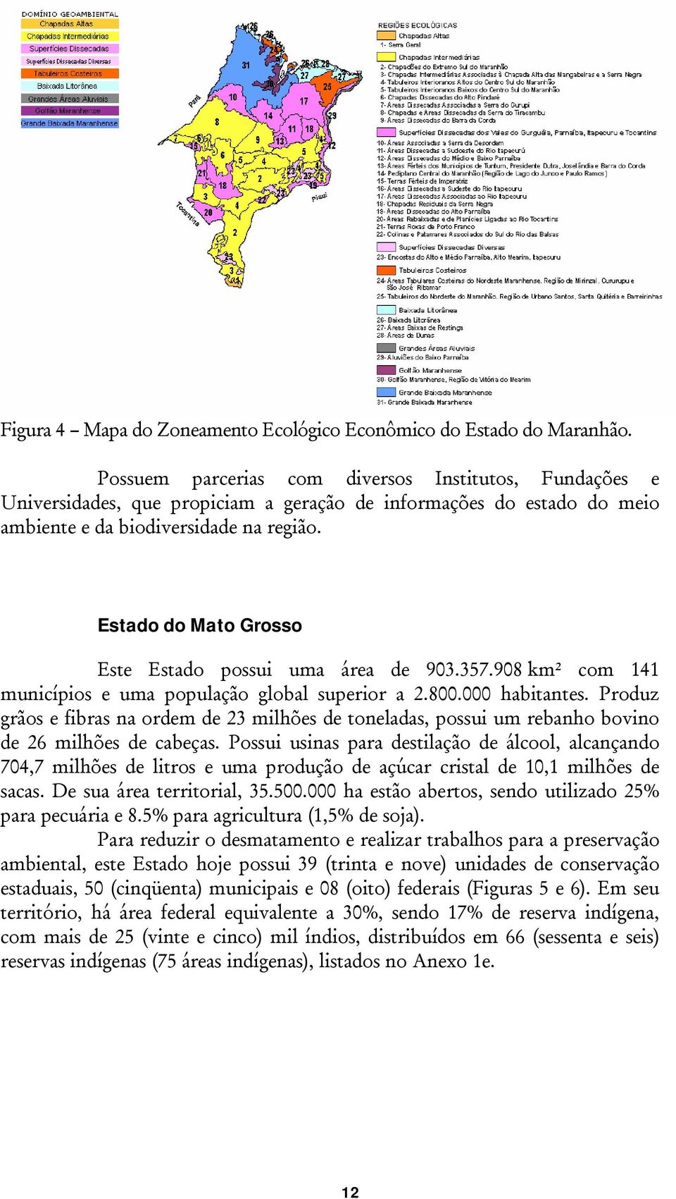 Estado do Mato Grosso Este Estado possui uma área de 903.357.908 km² com 141 municípios e uma população global superior a 2.800.000 habitantes.