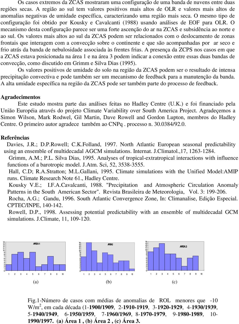 O mesmo tipo de configuração foi obtido por Kousky e Cavalcanti () usando análises de EOF para OLR.