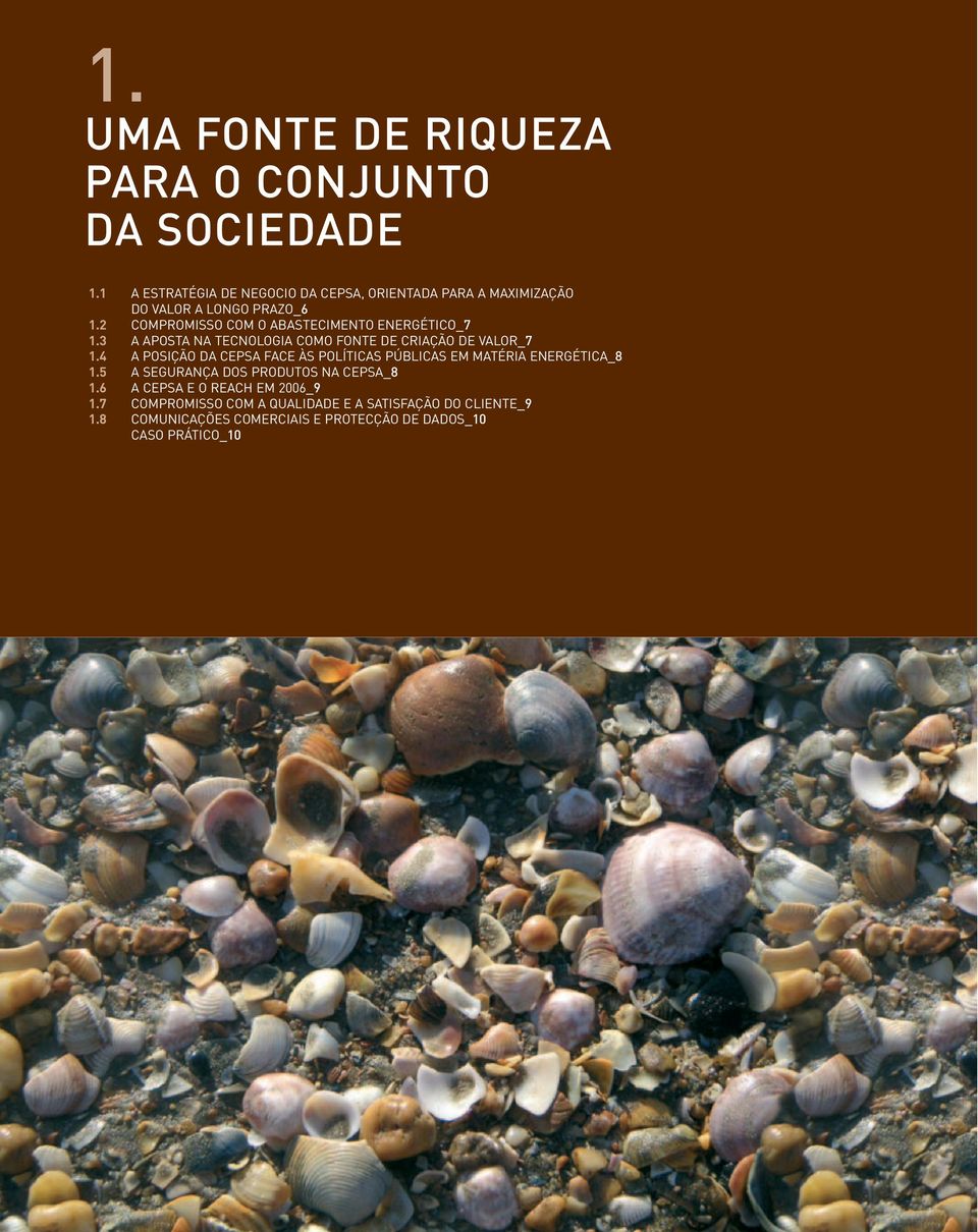 2 COMPROMISSO COM O ABASTECIMENTO ENERGÉTICO_7 1.3 A APOSTA NA TECNOLOGIA COMO FONTE DE CRIAÇÃO DE VALOR_7 1.