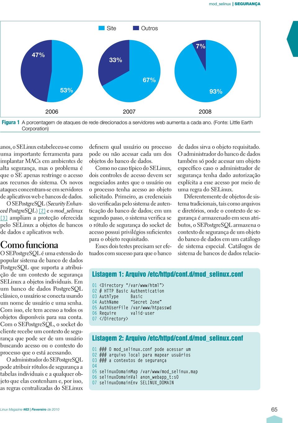 aos recursos do sistema. Os novos ataques concentram-se em servidores de aplicativos web e bancos de dados.