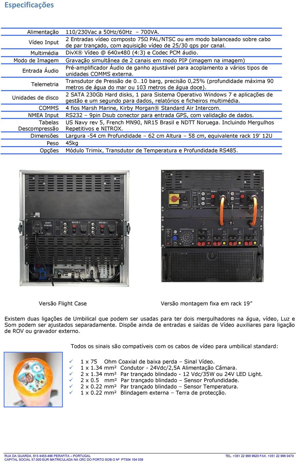 Gravação simultânea de 2 canais em modo PIP (imagem na imagem) Pré-amplificador Áudio de ganho ajustável para acoplamento a vários tipos de unidades COMMS externa.