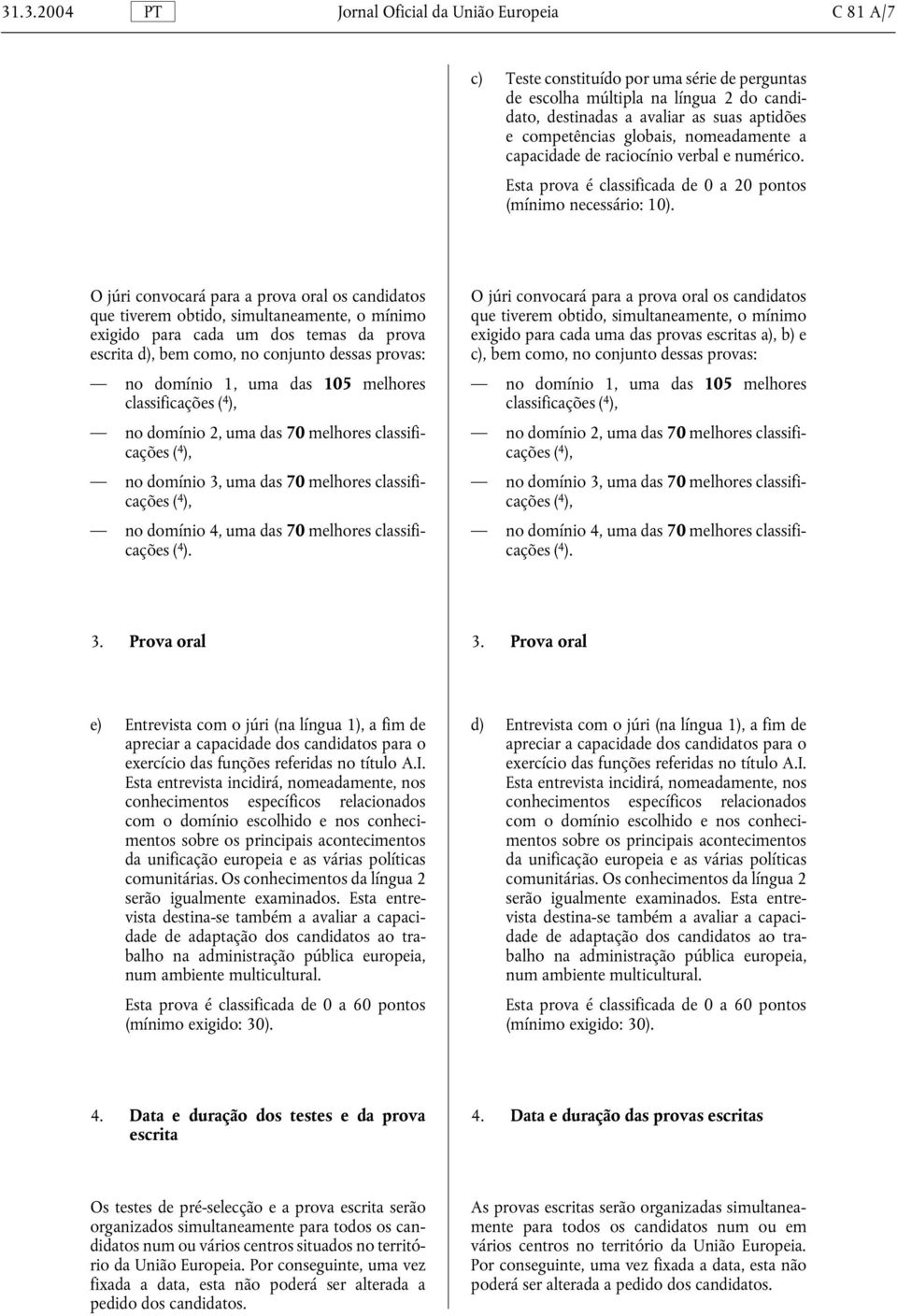 O júri convocará para a prova oral os candidatos O júri convocará para a prova oral os candidatos que tiverem obtido, simultaneamente, o mínimo que tiverem obtido, simultaneamente, o mínimo exigido