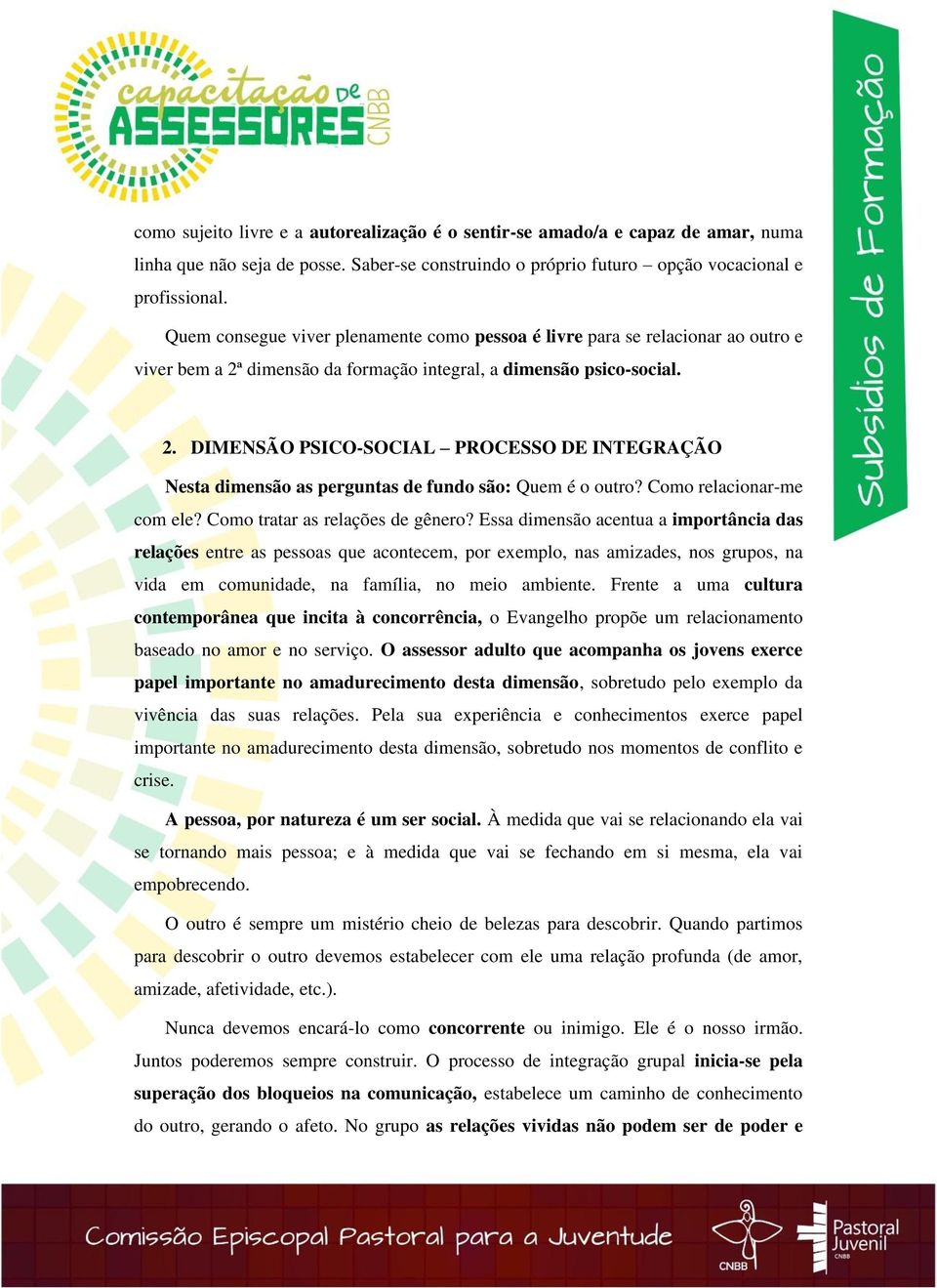 Como relacionar-me com ele? Como tratar as relações de gênero?