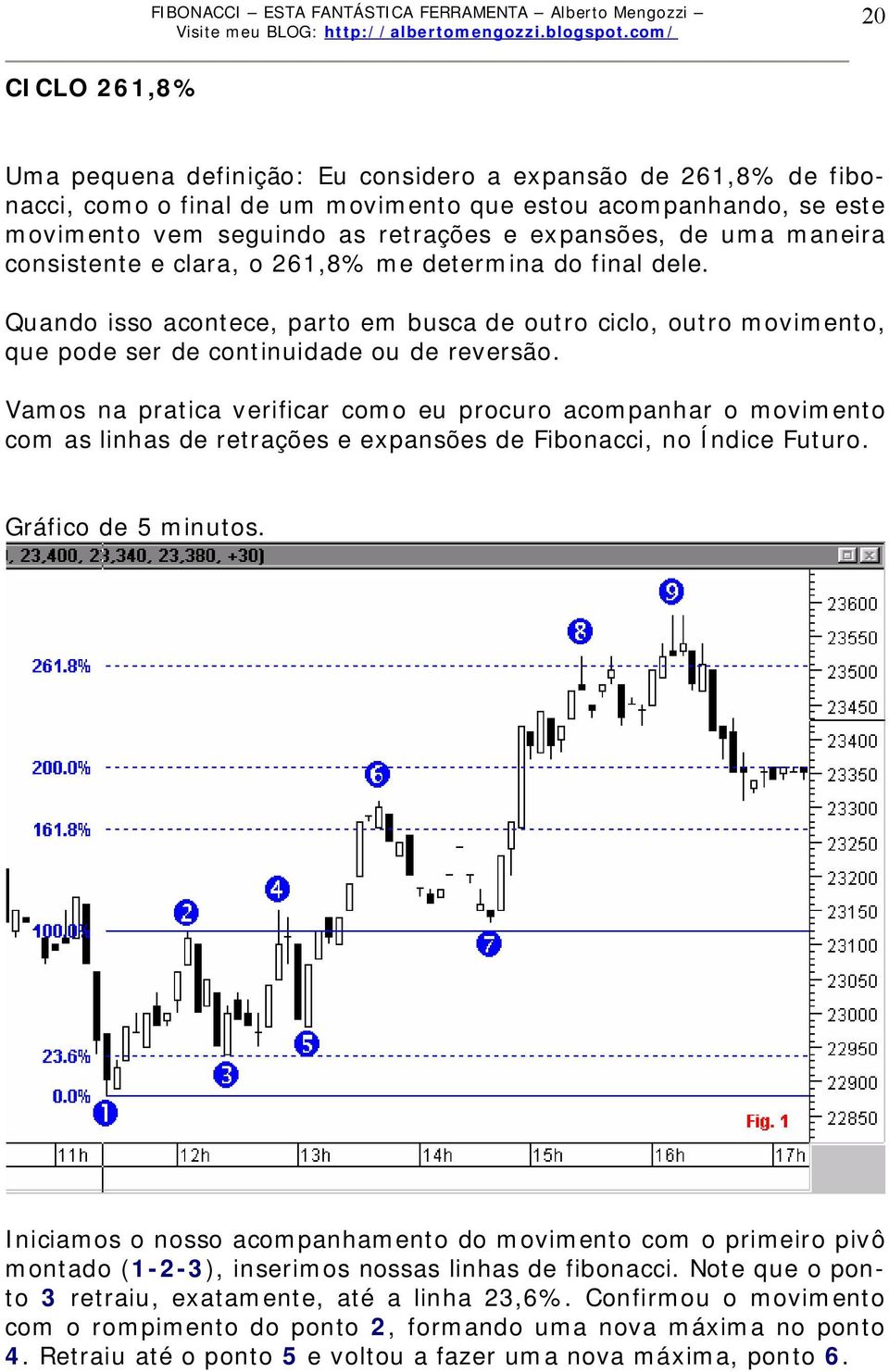 Vamos na pratica verificar como eu procuro acompanhar o movimento com as linhas de retrações e expansões de Fibonacci, no Índice Futuro. Gráfico de 5 minutos.