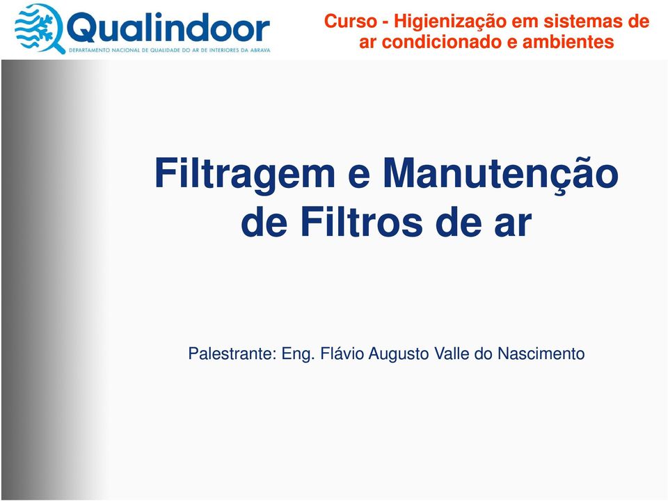 Manutenção de Filtros de ar