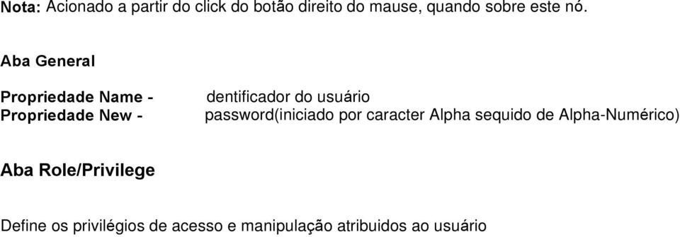 Aba General Propriedade Name - Propriedade New - dentificador do usuário