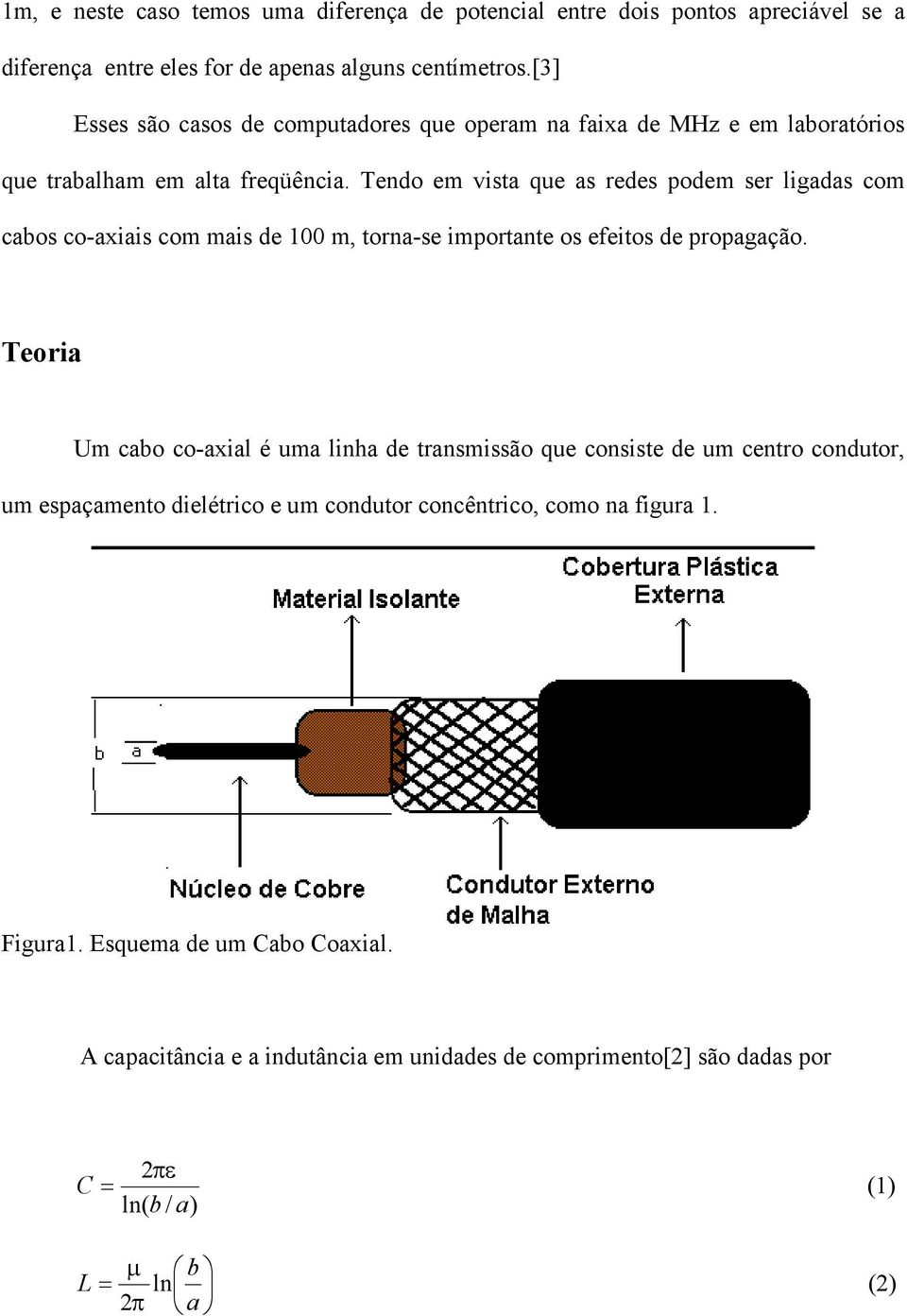 Tndo m vista qu as rds podm sr ligadas com cabos co-axiais com mais d 100 m, torna-s important os fitos d propagação.