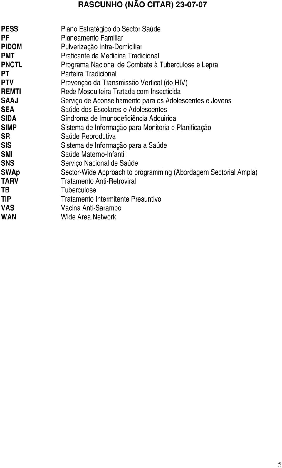 Aconselhamento para os Adolescentes e Jovens Saúde dos Escolares e Adolescentes Síndroma de Imunodeficiência Adquirida Sistema de Informação para Monitoria e Planificação Saúde Reprodutiva Sistema de