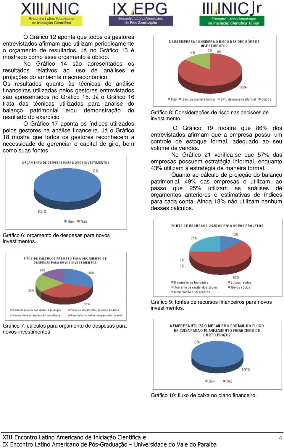 Os resultados quanto às técnicas de análise financeiras utilizadas pelos gestores entrevistados são apresentados no Gráfico 15.