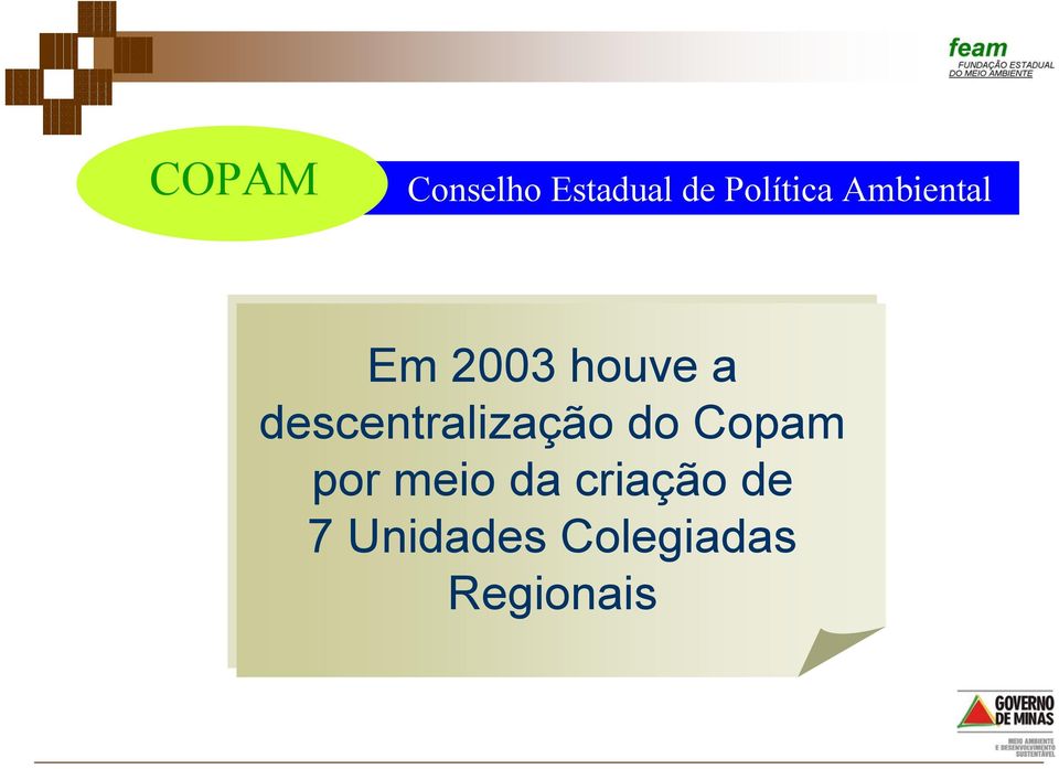 descentralização do Copam por meio