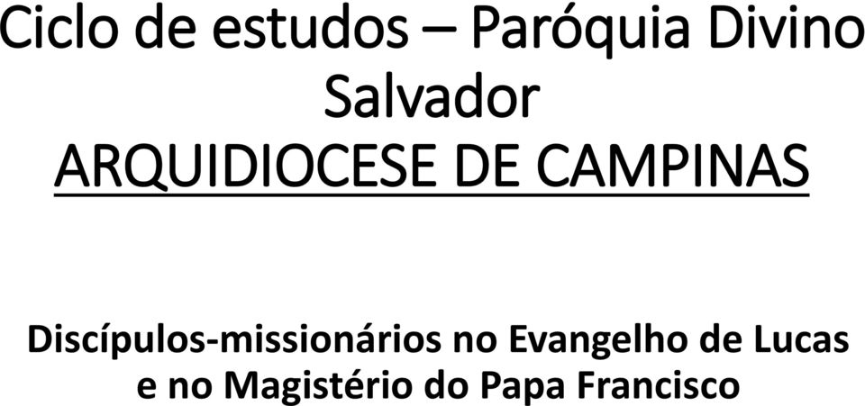 Discípulos-missionários no Evangelho