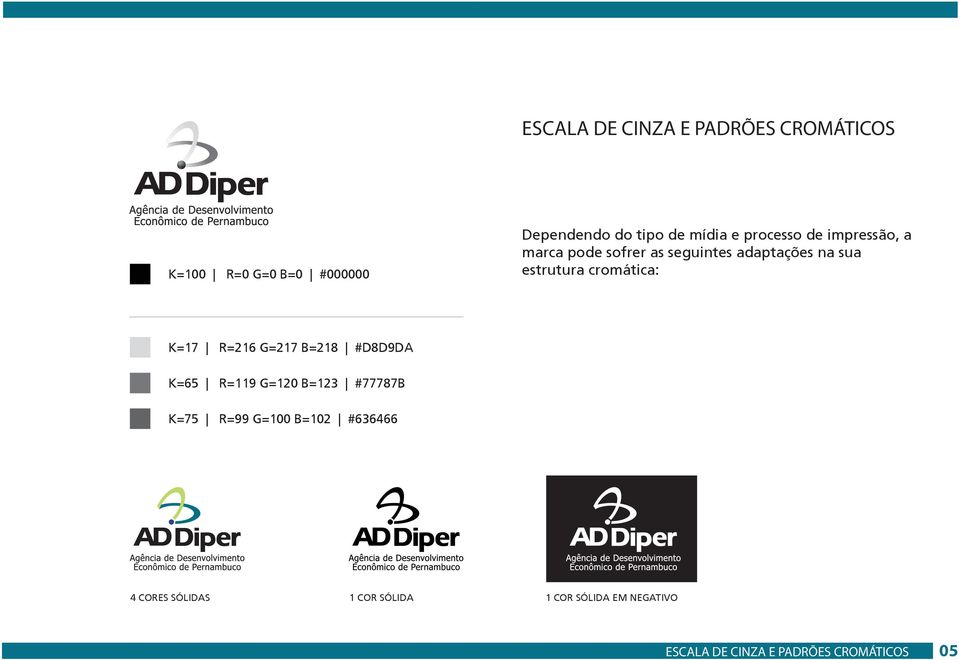 cromática: K=17 R=216 G=217 B=218 #D8D9DA K=65 R=119 G=120 B=123 #77787B K=75 R=99 G=100