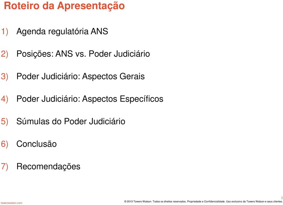 Poder Judiciário 3) Poder Judiciário: Aspectos Gerais 4)