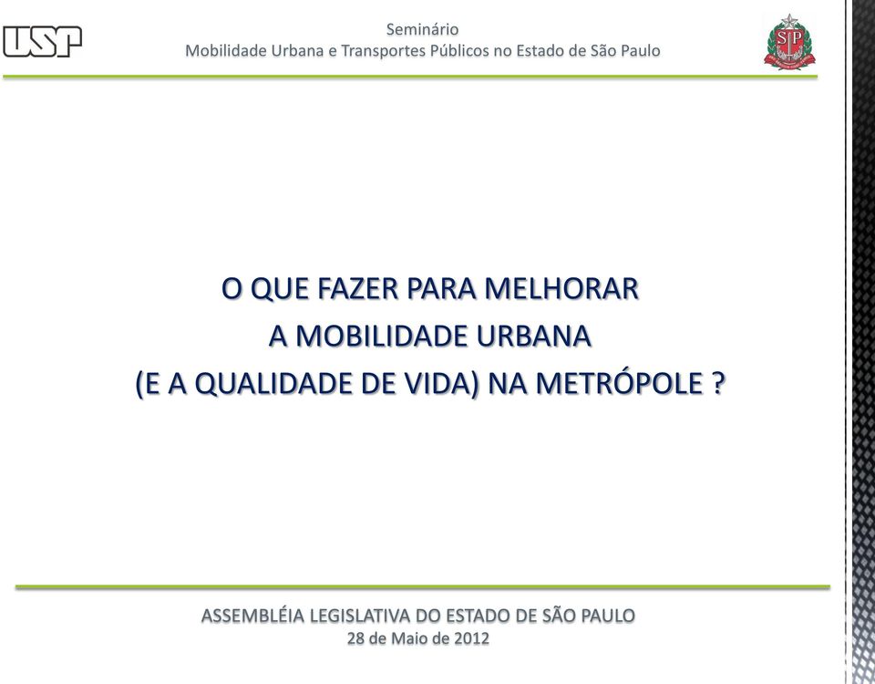 MOBILIDADE URBANA (E