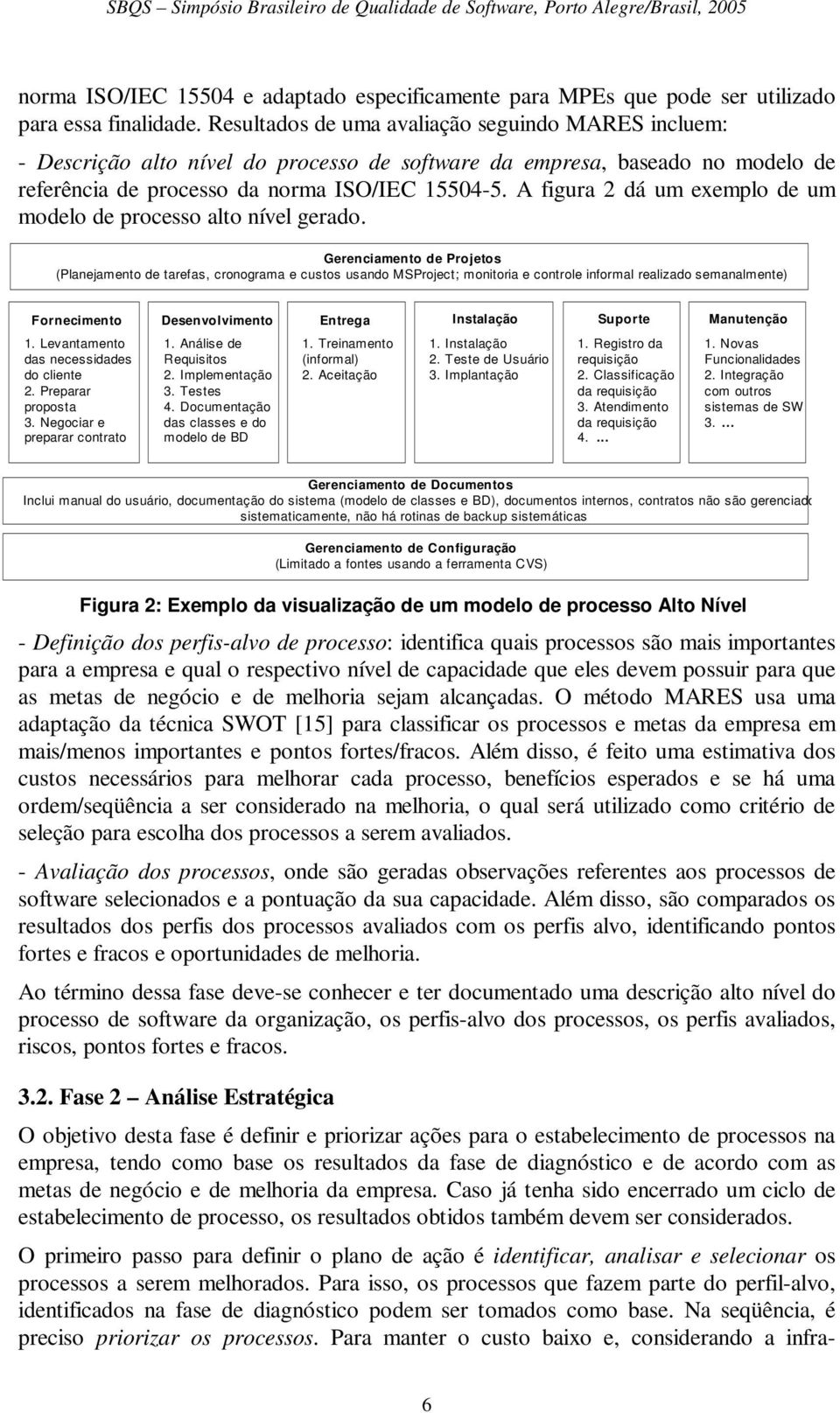 A figura 2 dá um exemplo de um modelo de processo alto nível gerado.