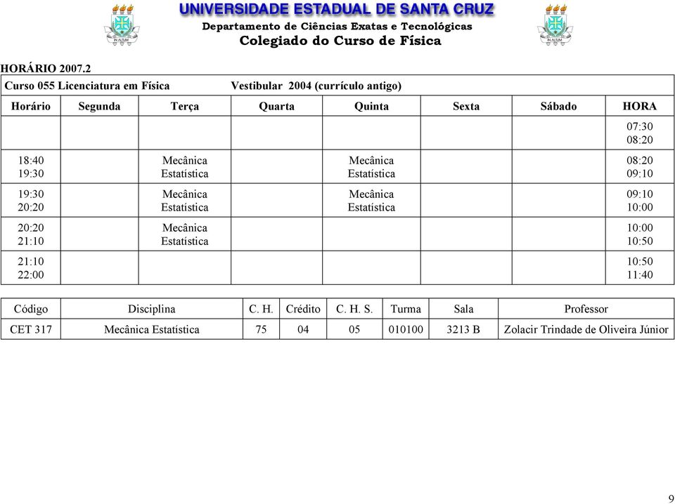 Quinta Sexta Sábado HORA 07:30 18:40 22:00 11:40 CET