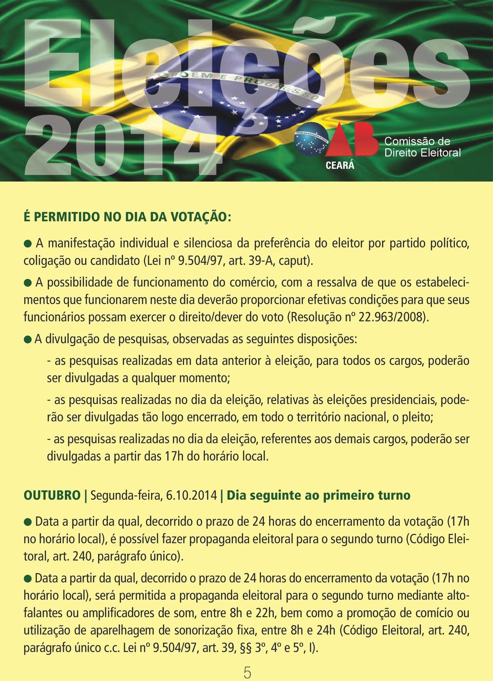 direito/dever do voto (Resolução nº 22.963/2008).