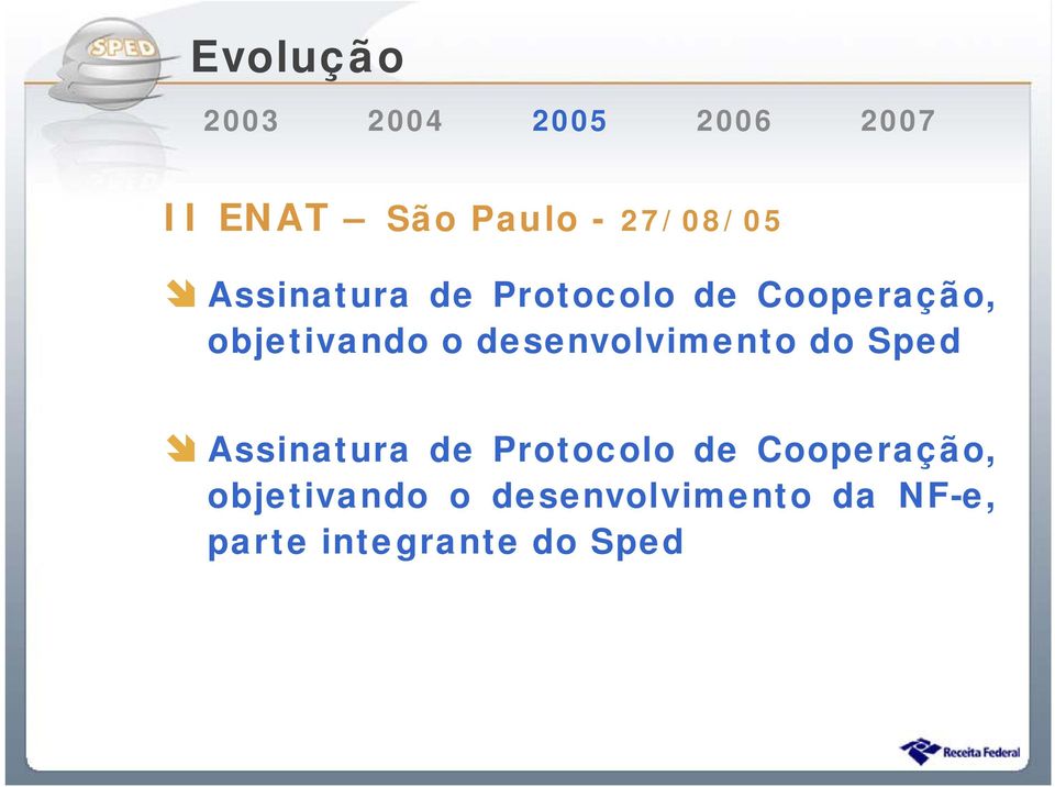 o desenvolvimento do Sped Assinatura de Protocolo de