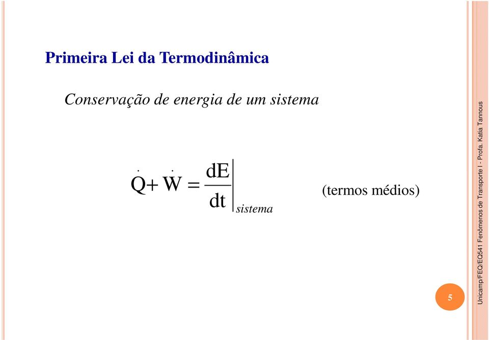 Katia Tannous Pimeia Lei da Temodinâmica