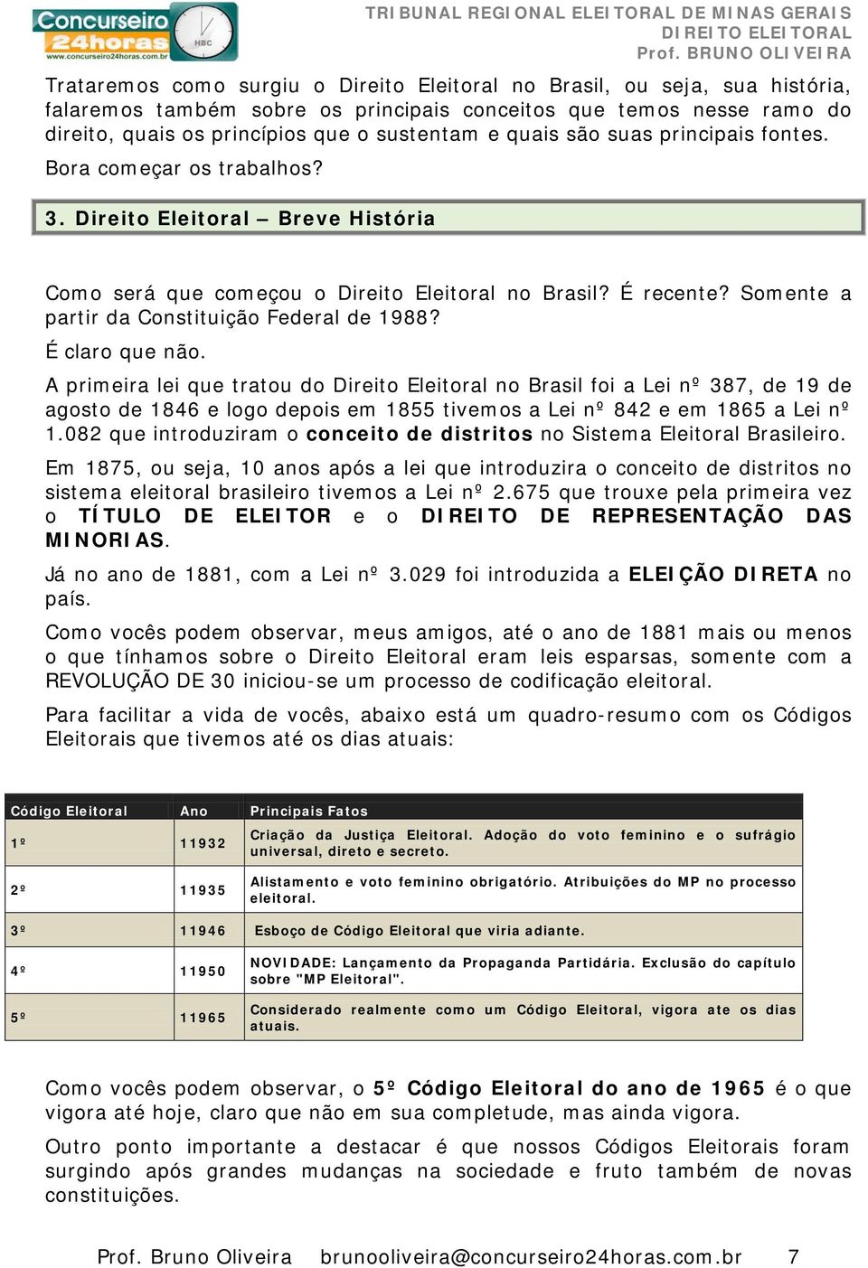 Somente a partir da Constituição Federal de 1988? É claro que não.