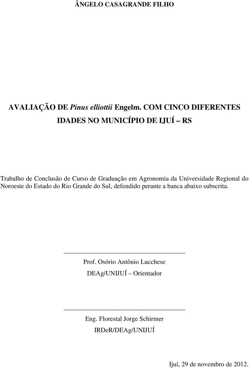 Agronomia da Universidade Regional do Noroeste do Estado do Rio Grande do Sul, defendido perante a