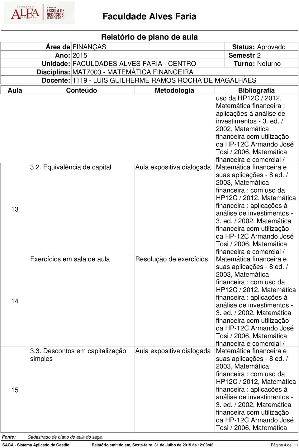 02, Matemática 3.2. Equivalência de capital Aula expositiva dialogada 13